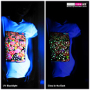 "Mushrooms" UV-Blacklight & Glow-In-The-Dark Womens T-shirt